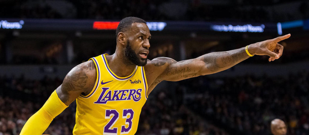 LeBron James sous le maillot des Lakers