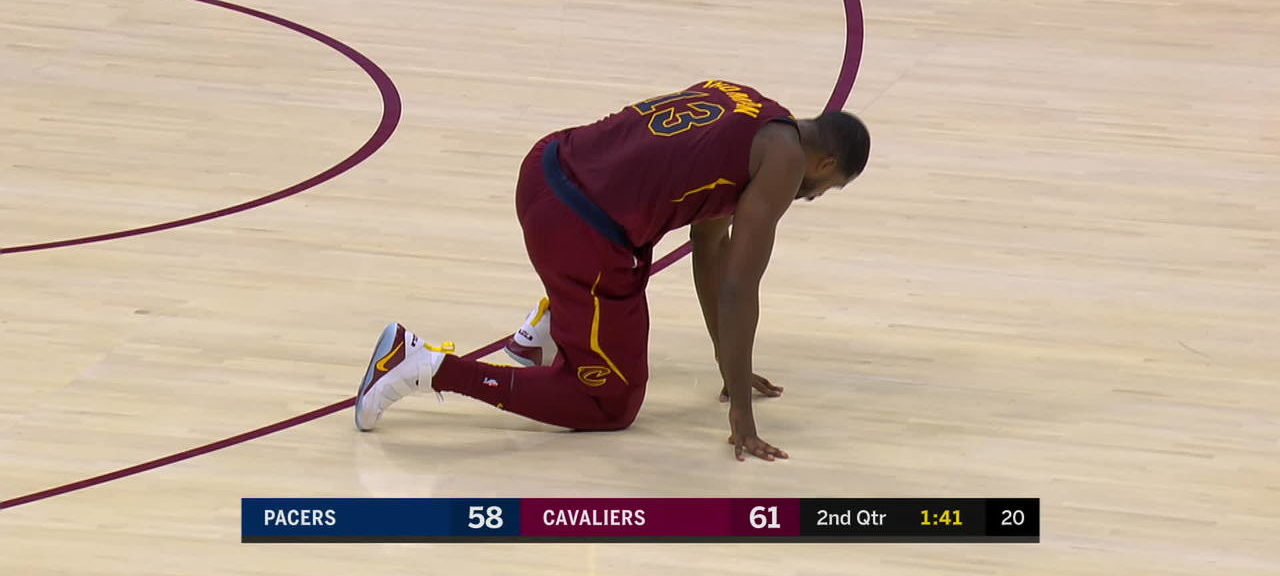 Blessé à la cheville gauche, Tristan Thompson a été contraint de quitter ses coéquipiers au bout de 18 minutes de jeu