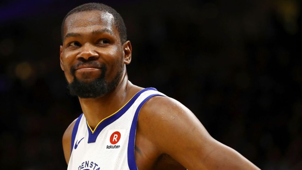 Kevin Durant sous le maillot des Warriors