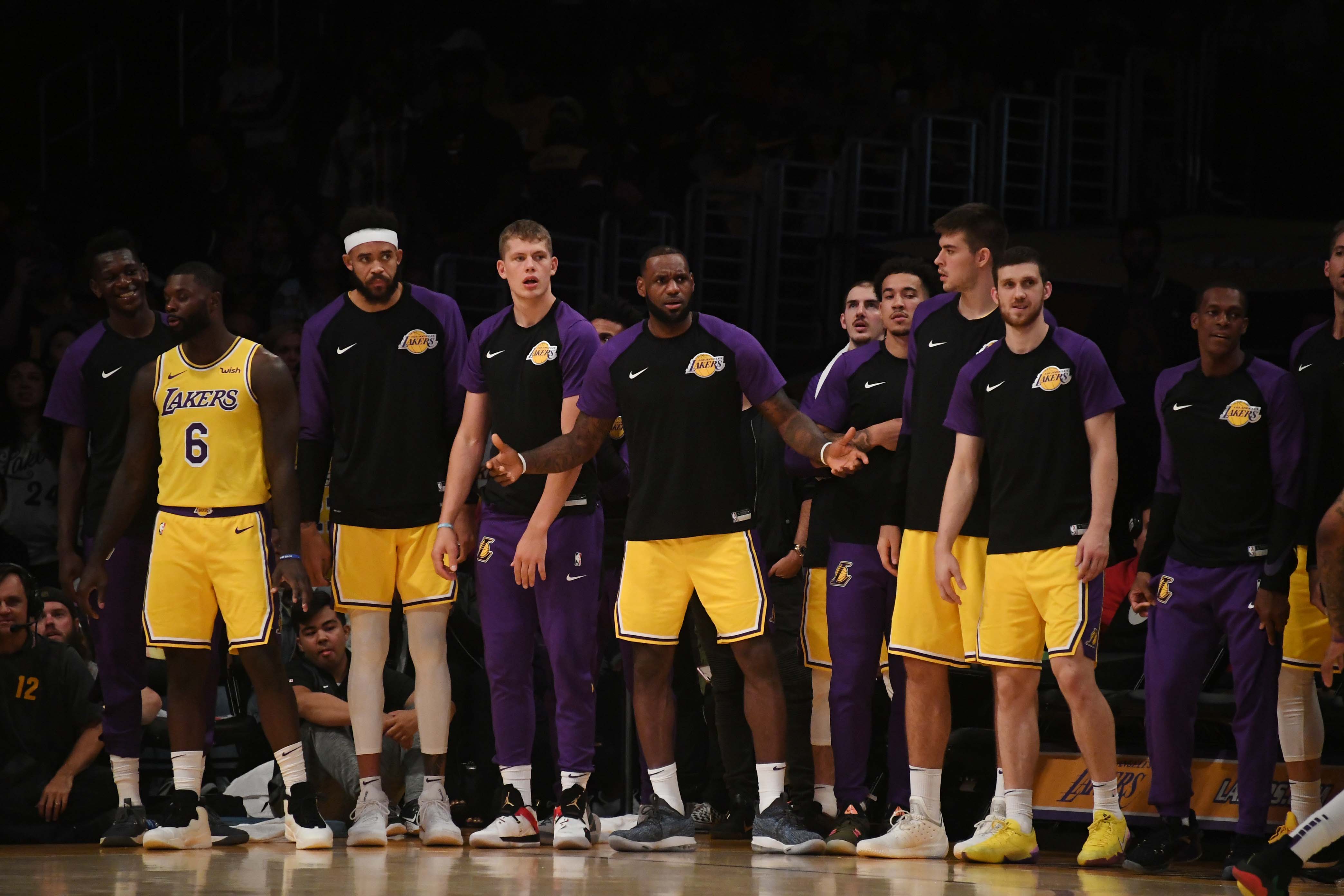 Le banc des Lakers
