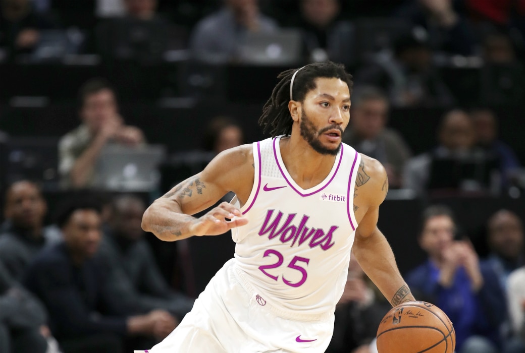 Derrick Rose sous le maillot des Wolves