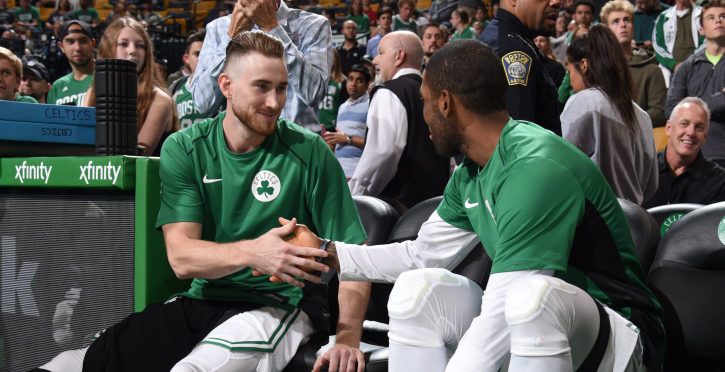 Kyrie Irving et Gordon Hayward des Celtics