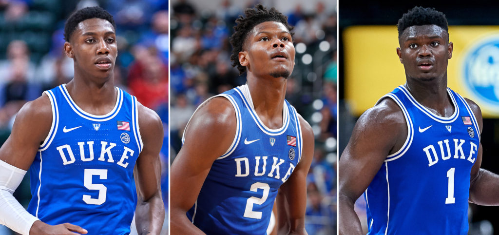 RJ Barrett, Cam Reddish et Zion Williamson