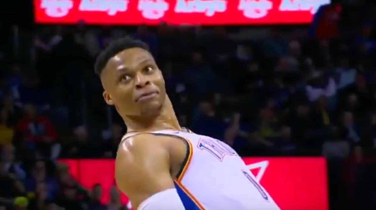 Russell Westbrook fail dunk