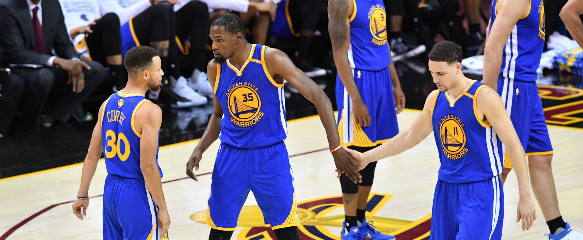 Les Warriors osnt invaincus cette saison quand le trio Curry-Thompson-Durant marque plus de 90 points en combiné