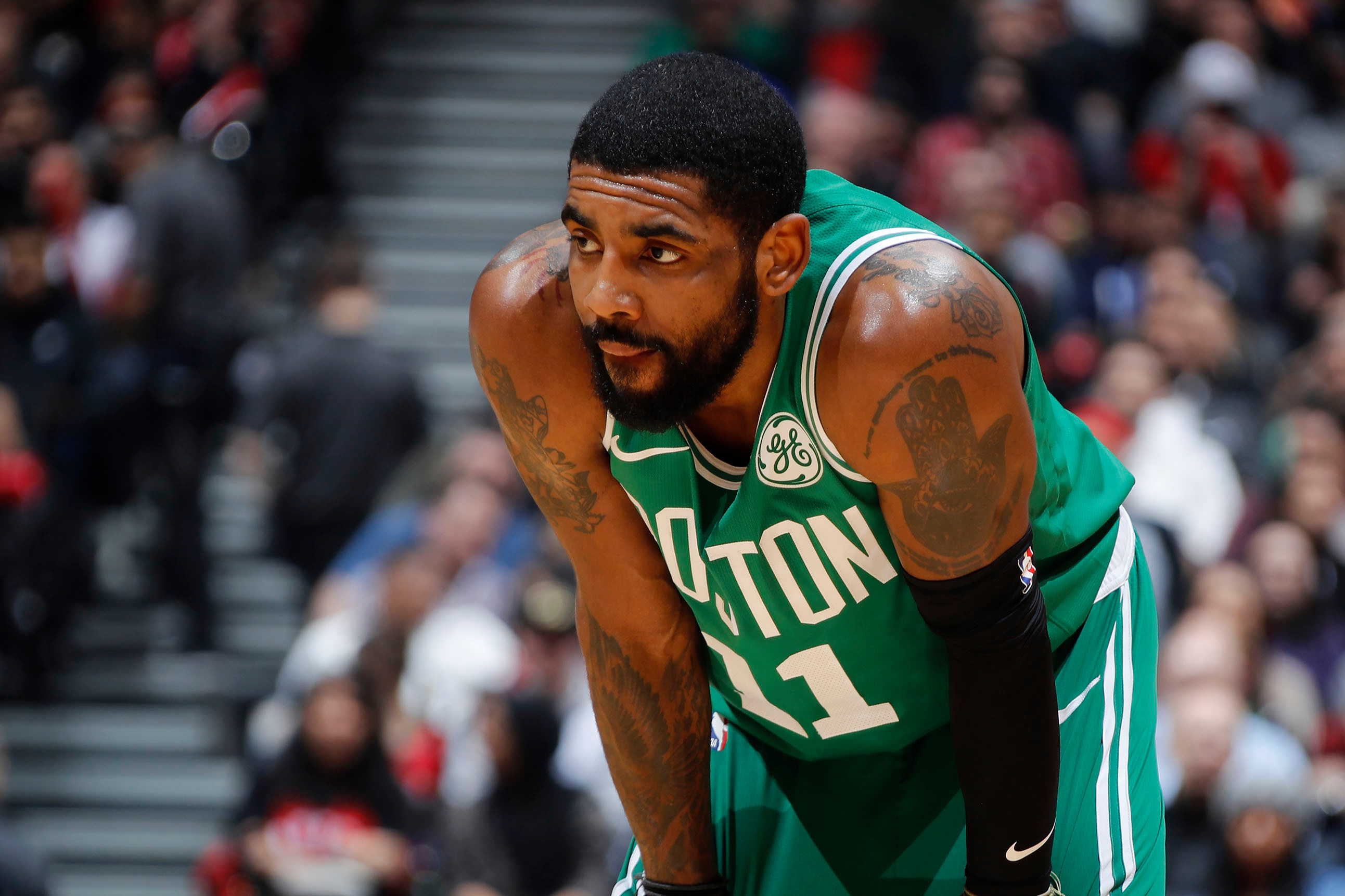 Kyrie Irving sous le maillot des Celtics