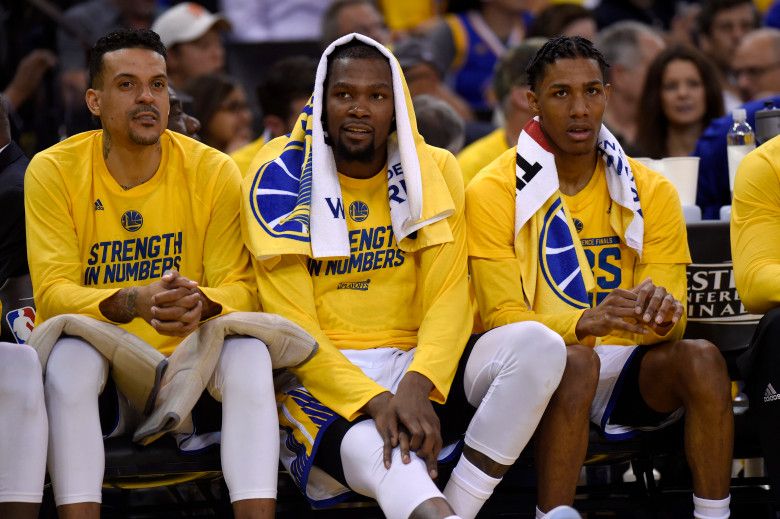 Matt Barnes et Kevin Durant, anciens coéquipiers des Warriors