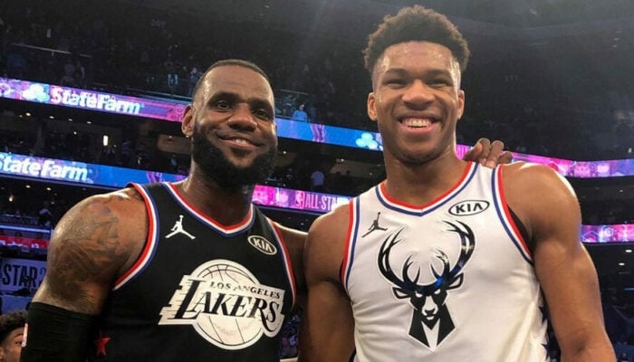 LeBron James et Giannis Antetokounmpo