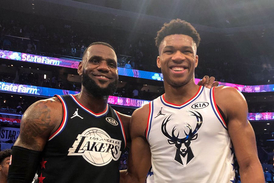 LeBron James et Giannis Antetokounmpo