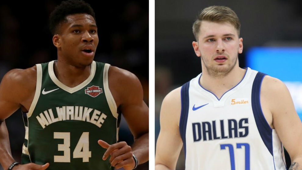 Luka Doncic et Giannis Antetokounmpo