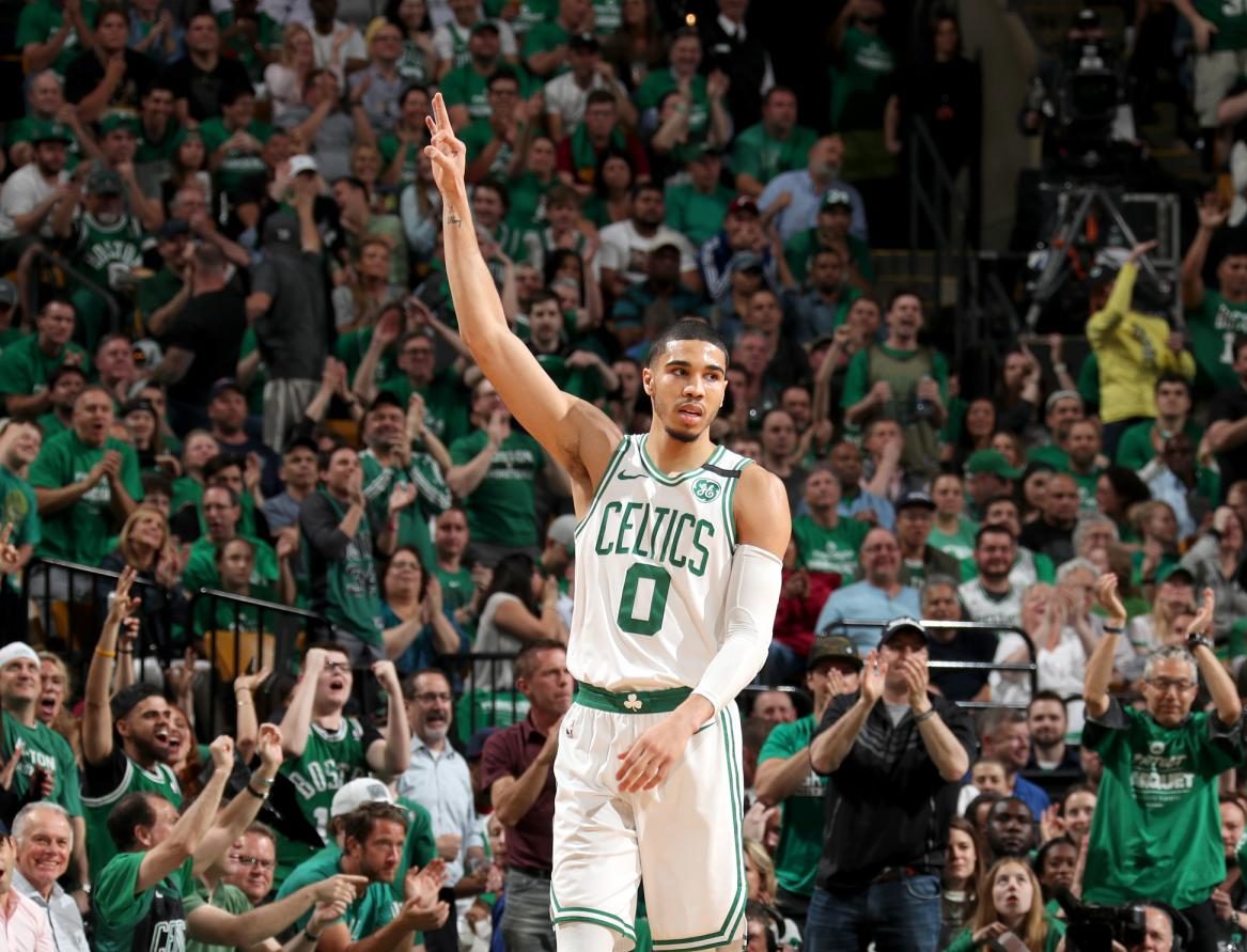 Jayson Tatum sous le maillot des Celtics