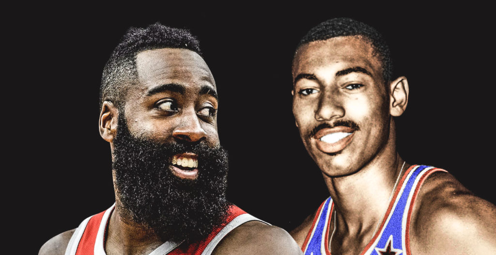 Wilt Chamberlain et James Harden, messieurs triple-doubles