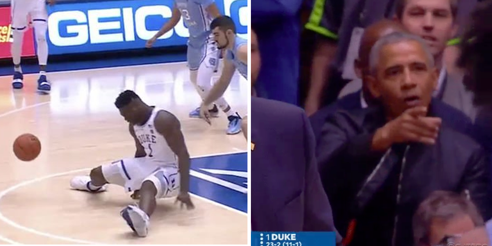 Zion Williamson Barack Obama blessure