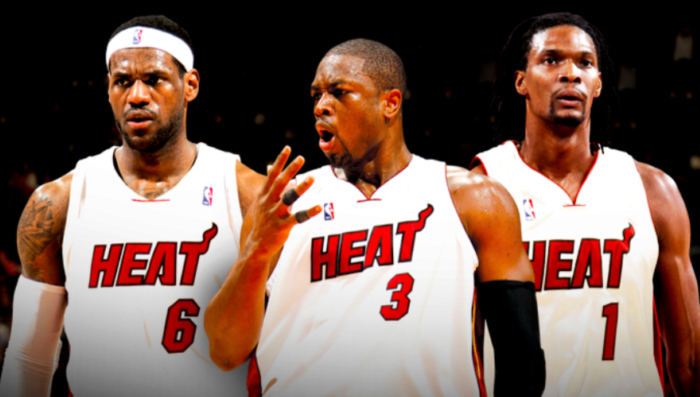 LeBron James Dwyane Wade Chris Bosh Miami Heat Big 3