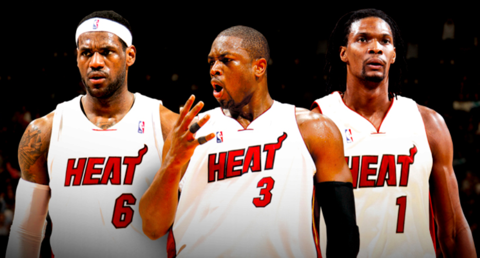 LeBron James Dwyane Wade Chris Bosh Miami Heat Big 3
