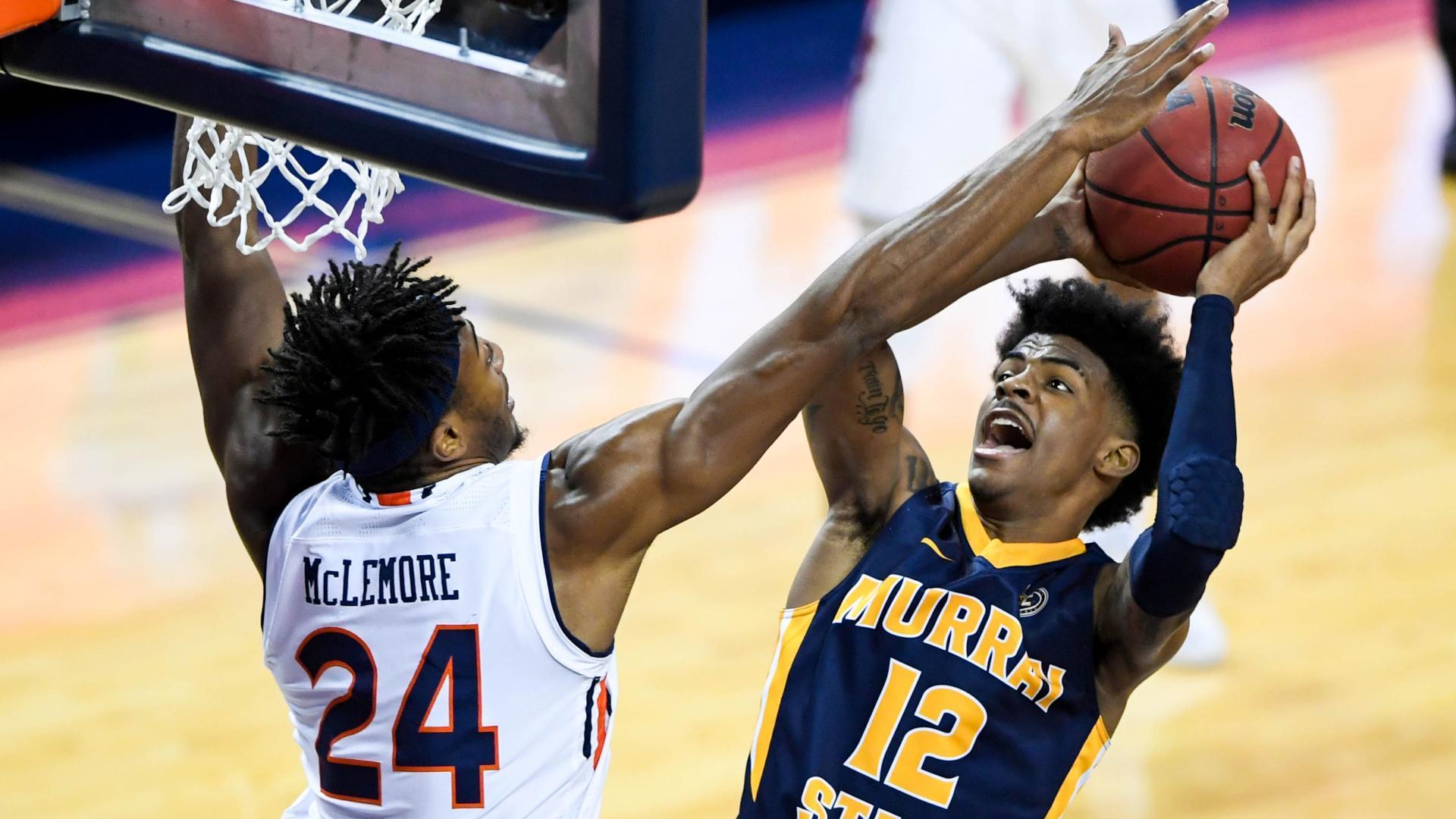 Ja Morant face à Auburn en NCAA