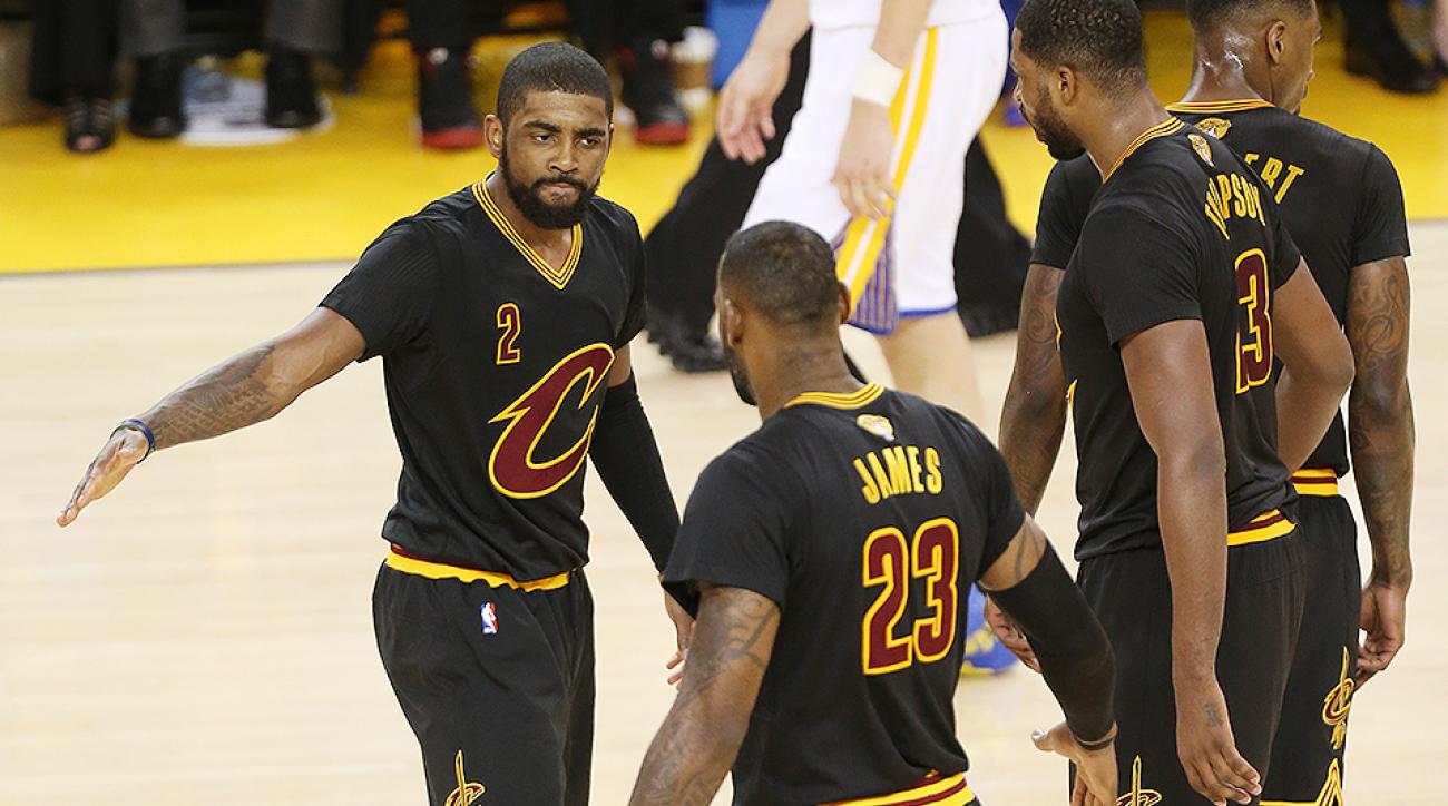 Kyrie Irving LeBron James face aux Warriors