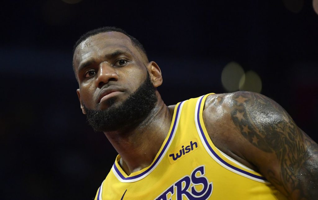 LeBron James sous le maillot des Lakers