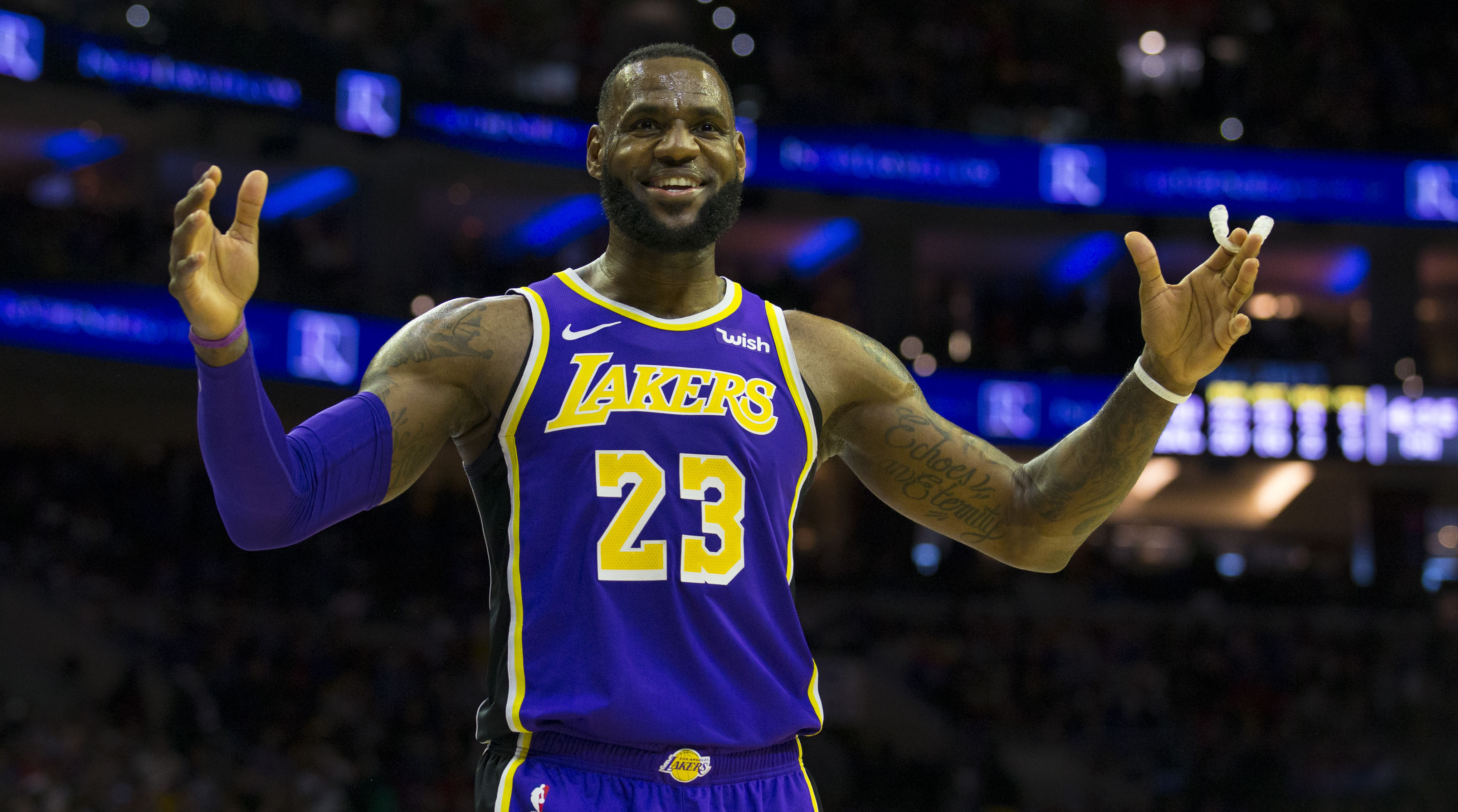 LeBron James sous le maillot des Lakers