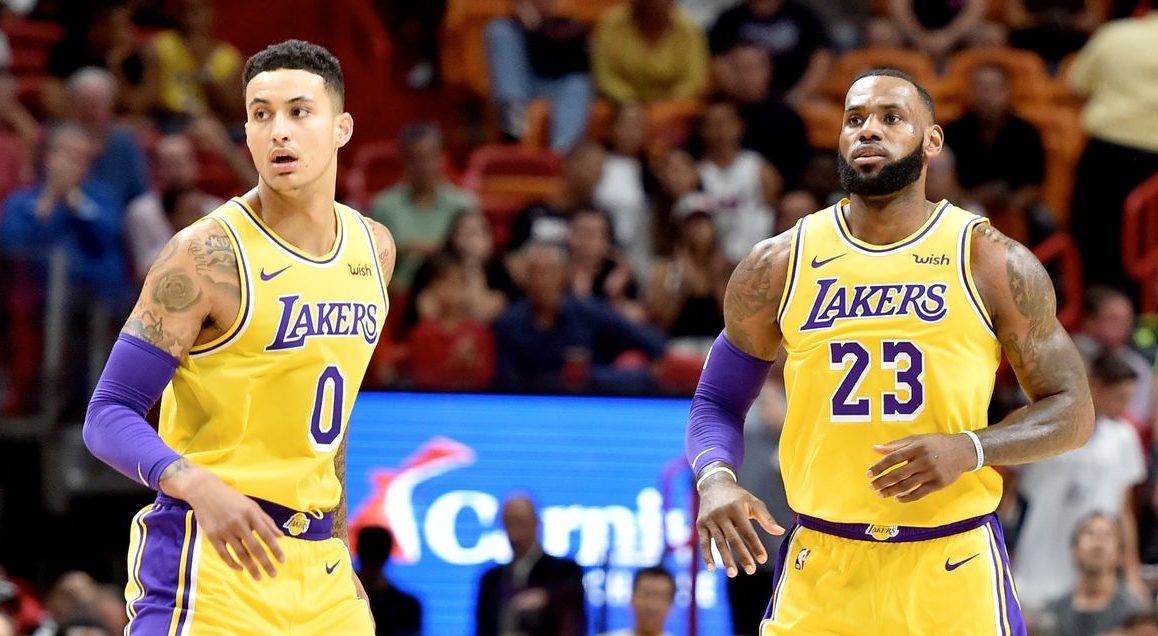 Kyle Kuzma et LeBron James des Lakers