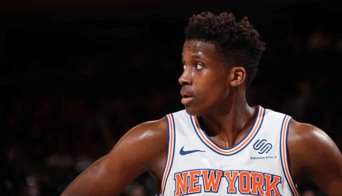 Frank Ntilikina sous le maillot des Knicks