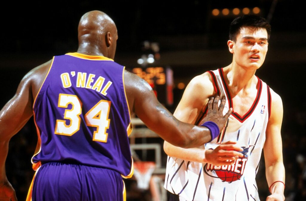 Yao Ming Shaquille O'Neal premier match