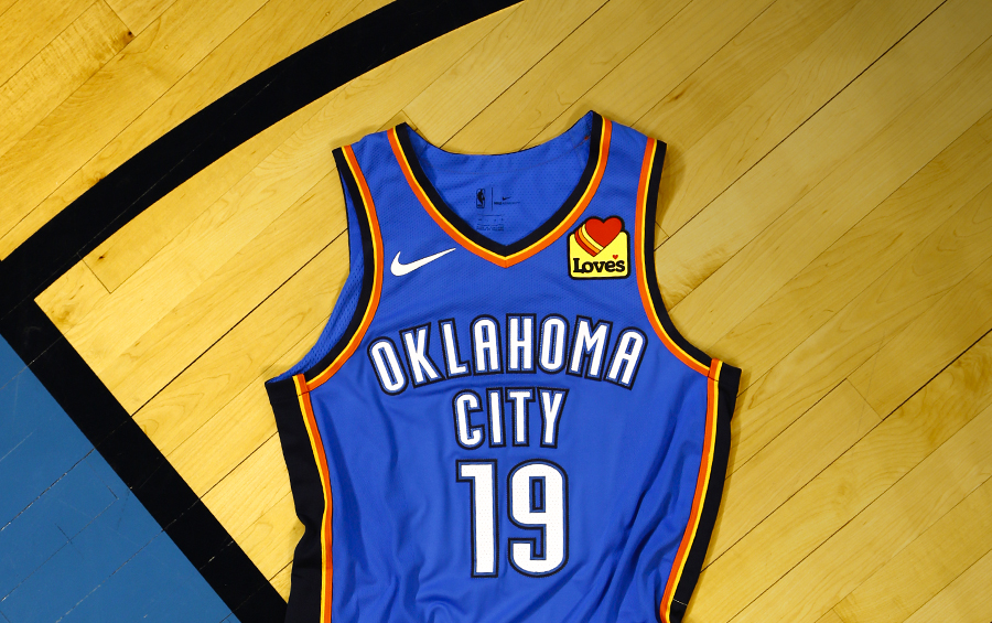 thunder sponsor maillot nba