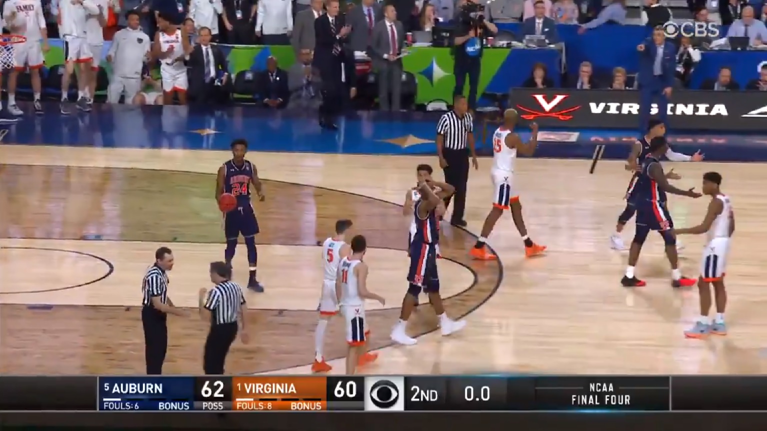 Fin de match folle entre Auburn et Virginia pour le Final Four