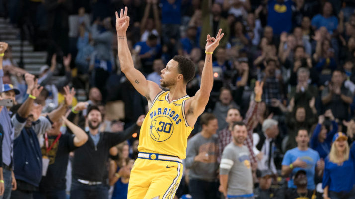 Steph Curry sous le maillot des Warriors