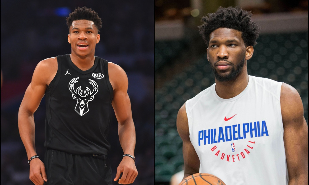 Giannis Antetokounmpo et Joel Embiid