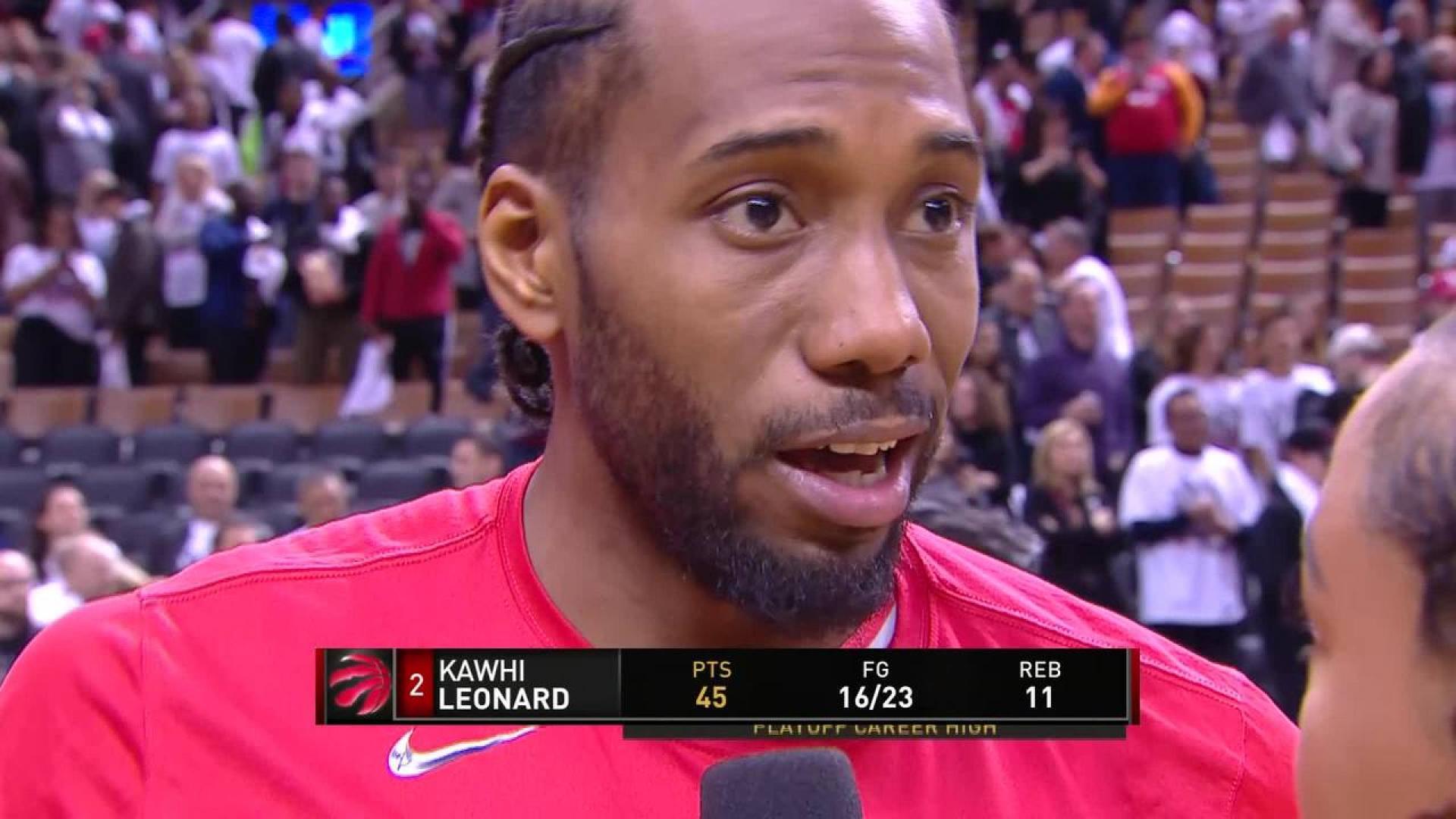 kawhi leonard postgame interview tnt