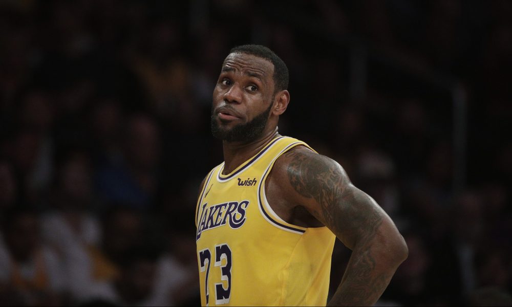 LeBron James sous le maillot des Lakers