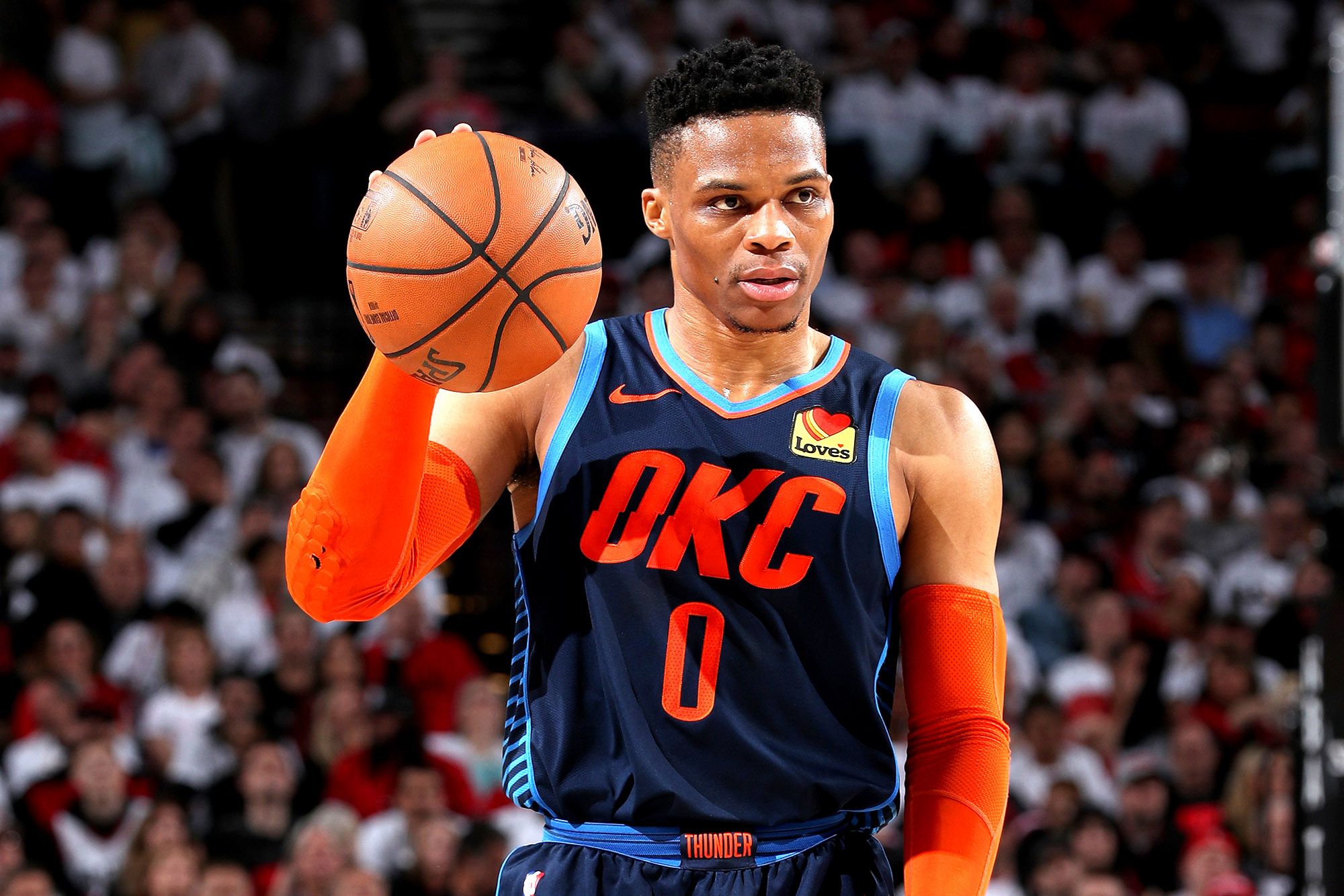 russell westbrook dribble cheveux