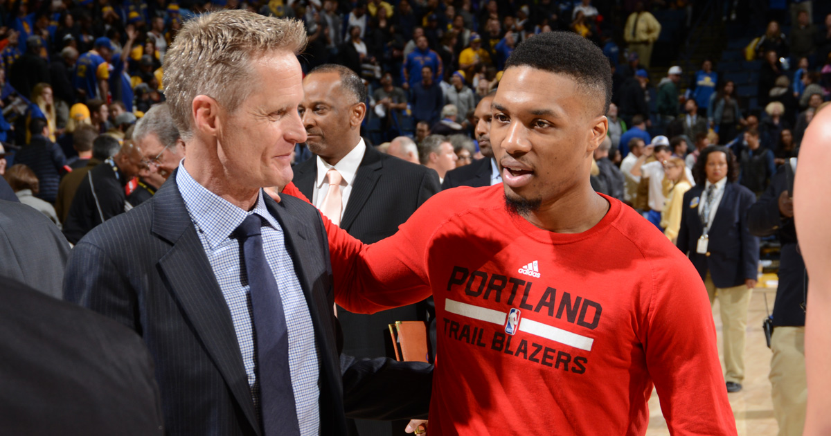 Steve Kerr Damian Lillard Buzzer Beater Portland NBA