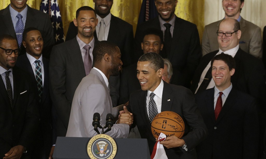 Dwyane Wade et l'ancien Président Barack Obama