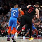 NBA – Jusuf Nurkic tacle Russell Westbrook