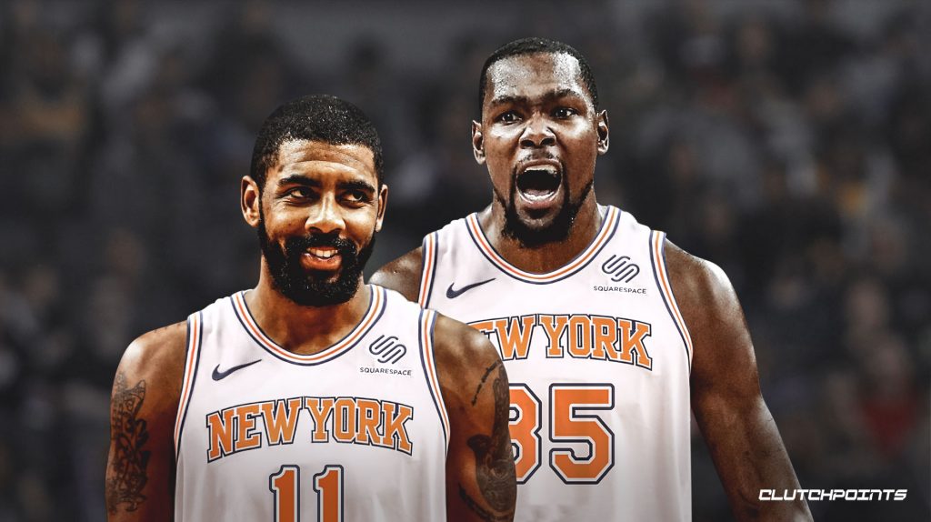 Kyrie Irving et Kevin Durant sous le maillot des Knicks