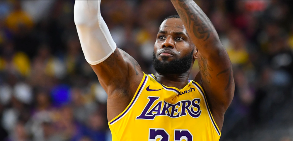 LeBron James Shooting Lakers