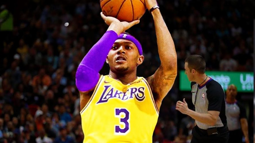 bradley beal avec le maillot des lakers montage