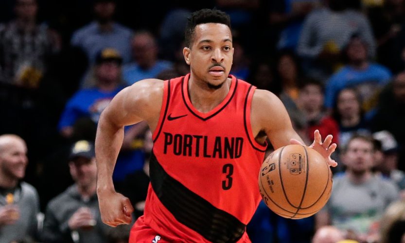 cj mccollum face à denver