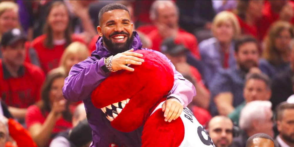 drake toronto raptors mascotte supporters