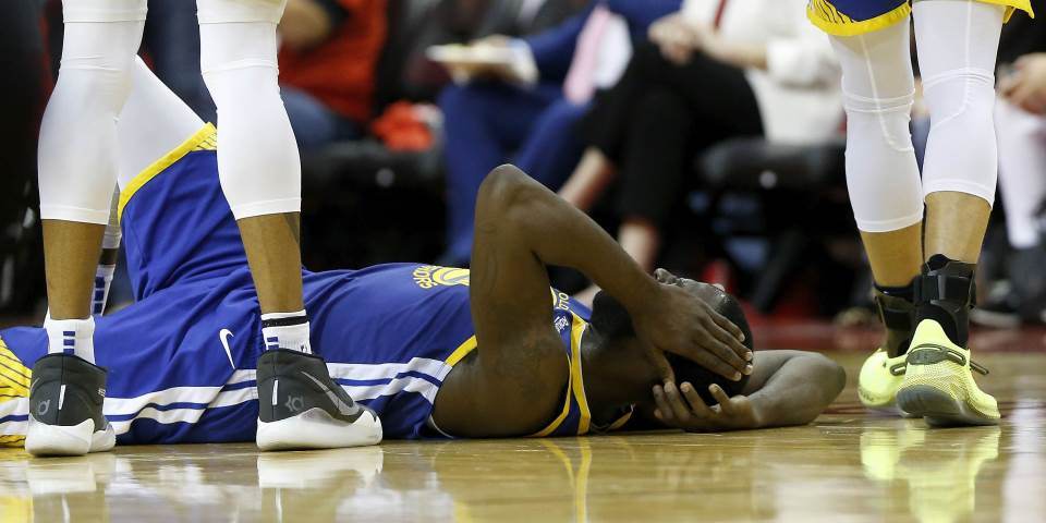 Draymond Green blessé par James Harden