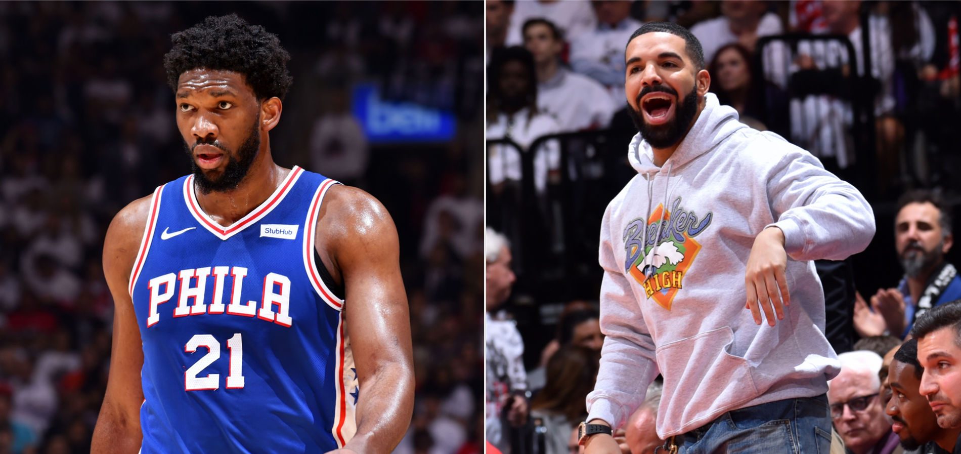 Joel Embiid et Drake se sont provoqués