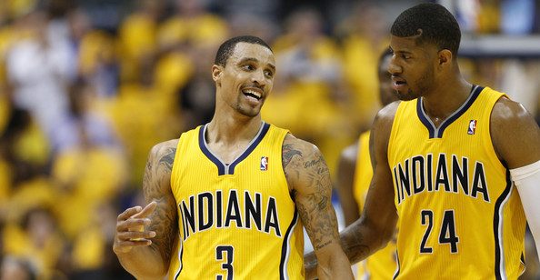 George Hill et Paul George à Indiana