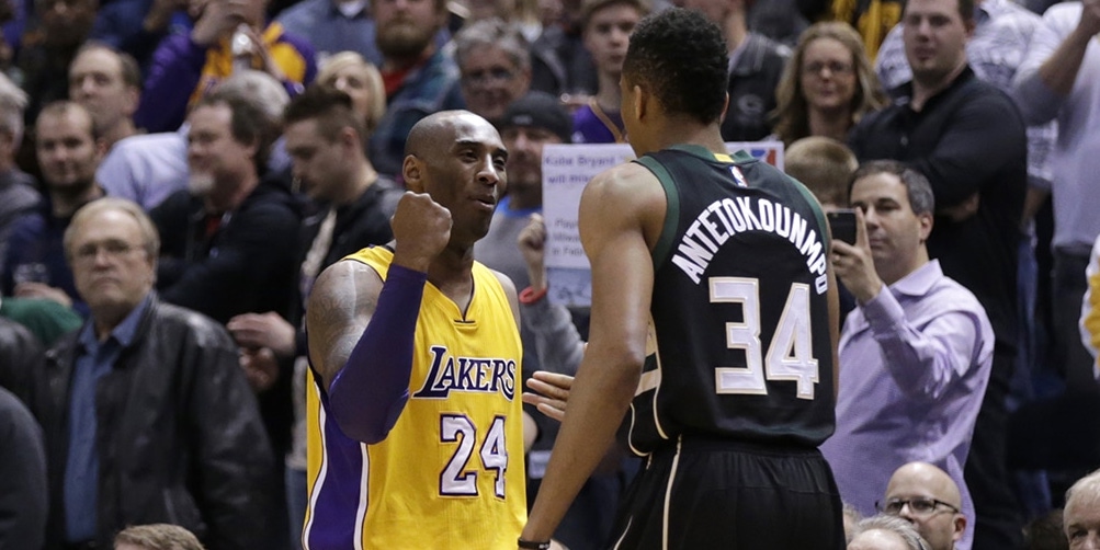 Kobe Bryant congratule Giannis Antetokounmpo