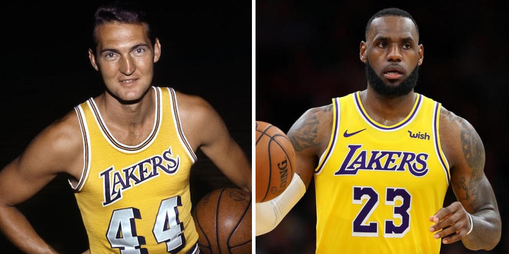 Jerry West LeBron James Lakers