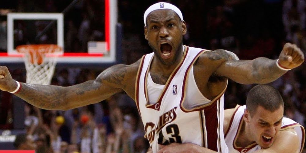 Lebron James après son buzzer-beater contre Orlando en 2009