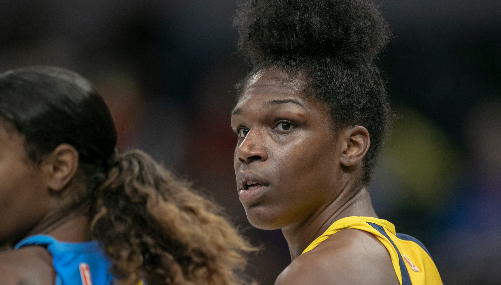 Teaira McCowan, lors du match Indiana Fever - New York Liberty