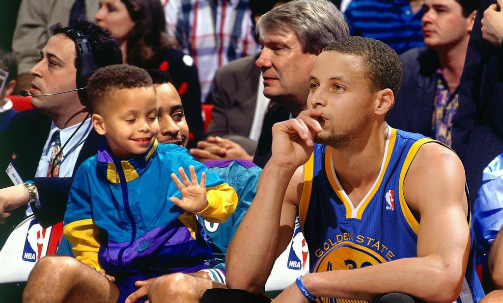 Steph Curry then and now