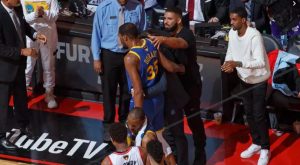 NBA – Un Drake dépité console Kevin Durant après sa blessure